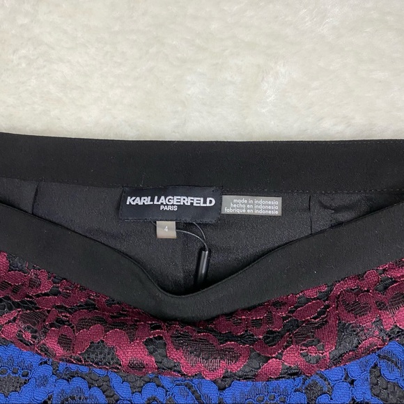 Karl Lagerfeld Paris Lace Pencil Skirt Size 4 - Picture 4 of 8